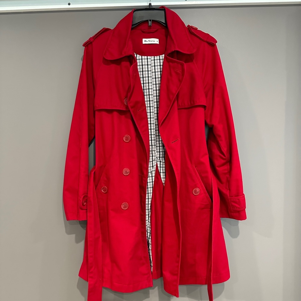 Ben Sherman red trench coat